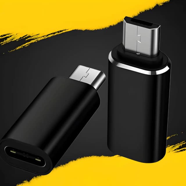 5 Watt Fast Type-C To Micro-USB Data Adapter Converter High Quality Plastic Frame . Free TKG sticker